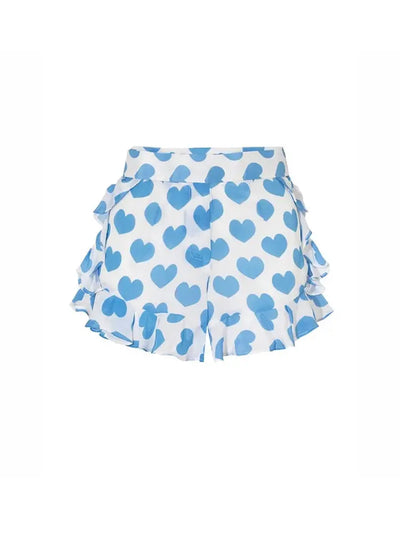 Printed One-Piece Shorts Swimsuit Set